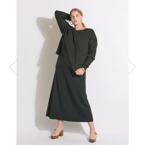 Dark Green Midi Nala Skirt | Solika